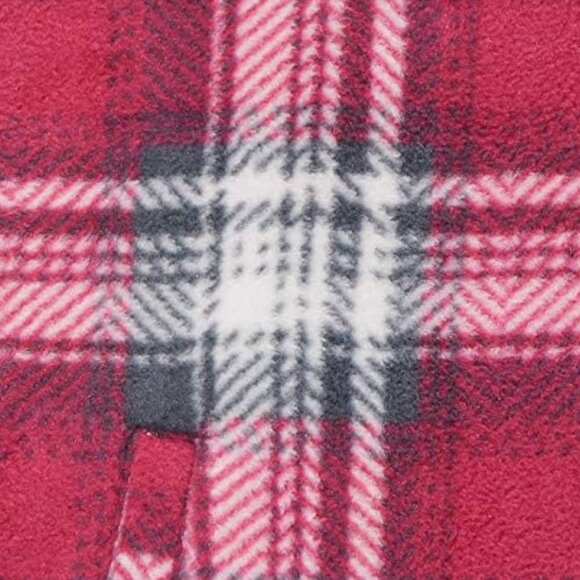 Soho Women's Plaid Fleece Sherpa Lined Jacket/Shirt, Red/White - Size Large - Picture 4 of 8